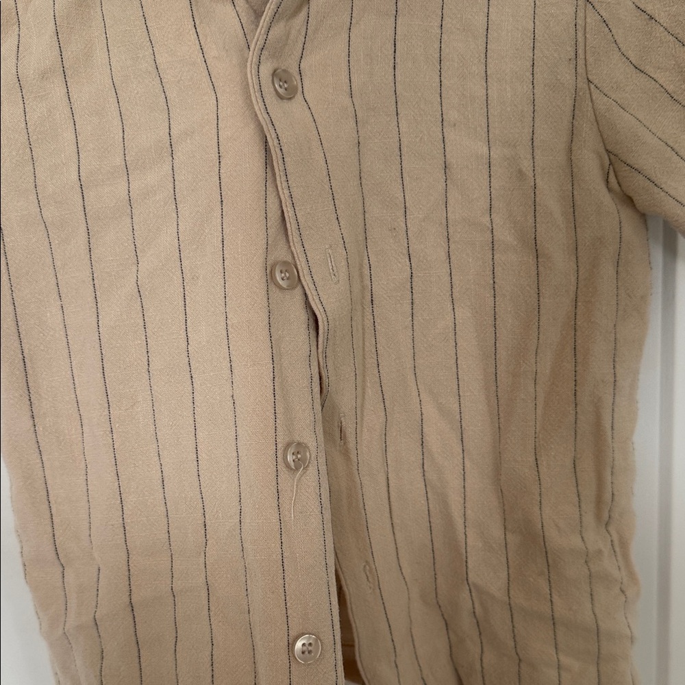 Tan Striped Kids Matching Set - Picture 2 of 6